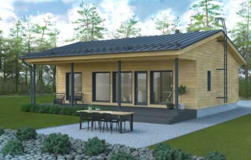 Дом одноэтажный из профилированного бруса 94,5 м²